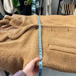 Tan Plush Long Oversized Peacoat Trench Button Front Jacket Size 2X Photo 7