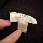 Loft Black Textured Diamond Cable Knit Boatneck Tunic Sweater Size XSmall EUC Photo 3