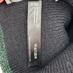 Anthropologie  beanie hat green metallic sparkle cuffed lined rib knit one size Photo 3