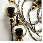 14k gold plated long ball chain necklace Photo 4