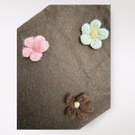 Sooki Des L.A. Vintage Y2K Brown Floral‎ Knit Shrug Scarf Cottage Boho Size M Photo 5