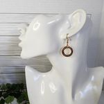 Gold Chain with Circle Necklace Matching Earrings and Bangle Set Photo 4