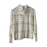 Lulu B Star Print Zip Up Hoodie Beach Cover Up Lightweight Jacket M Tan Size M Photo 4