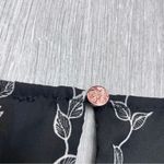 CeCe  Women's NWT Trendy Black Floral Print Ruffle Sleeve Blouse Large Photo 4