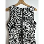 Banana Republic  Leopard Jacquard V-Neck Sleeveless Fit And Flare Dress 6 NWT Photo 8