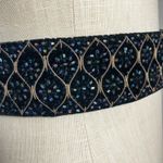 Vintage Beaded Belt Women Velvet Deadstock‎ Tassels Black Ties Dramatic Elegant Photo 1