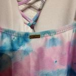 XOXO Pink Tie Dye One-Piece Plunge Swimsuit Sz XL NWT Photo 3