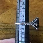 Natural Smoky Quartz Sterling Silver Lotus Cocktail Ring Size 6.25 Photo 6