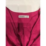 ZARA  Basic 1975 Denim Women's Pink Knot Front Flutter Sleeve Crop Top Size L Photo 2