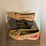Sperry  Topsider Hardback Tan Leather Pink/Plaid Preppy Boat Shoes Women's 9.5M Photo 4