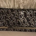 Mirror Mirror Silver & Black Animal Print Clutch | Wallet Photo 0