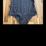 American Eagle  Black Ribbed Short Sleeve Bodysuit Women’s Size Large Photo 3