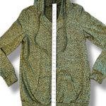 Sweatshirt Hoodie Marbled Green W/ 3 decretive button v Photo 6