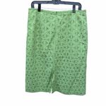 Kasper  Green Eyelet Pencil Skirt linen blend size 12 Photo 1