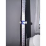 BLUE CRYSTAL ADORNED VINTAGE ESTATE 925 STERLING SILVER WOMEN'S‎ RINGS SIZE 8 Photo 5