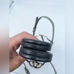 Gucci Black Metallic Leather Ellemere GG Interlocking HEART Thong Sandal EU 39 Photo 10