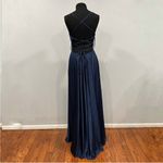 La Femme  Navy Blue Long Gown Size 4 Photo 2