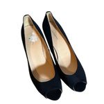 Liz Claiborne Black Peep Toe Classic Elegant Heels Pumps Women Sz 8 Photo 0