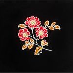 Old Navy Black Floral Print Fit & Flare Scoop Neck Long Sleeve Midi Dress XXL Photo 3