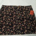 Massimo supply floral corduroy women's skirt Black Size 16 Photo 2