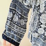 Anthropologie Anthro Fig & Flower blue medallion small tunic Photo 2