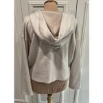 Splendid Collection Ivory Tan Crop Pullover Hoodie Cozy Soft Photo 3