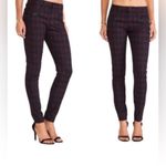 joe's jeans Joe’s Zip Coated Plaid Stretch Skinny Jeans Photo 1