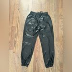 BLANK NYC  Women's Black Faux Leather Jogger Pants Drawstring Elastic Waist‎ Sz 26 Photo 5