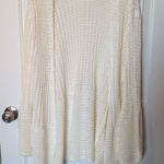 C + D + M Crochet Bell Sleeve Cardigan Women's Medium Cream/White White Photo 0