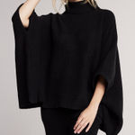Yummy Sweater Co Black Easy Turtleneck Shrug Sweater | Size Large Photo 0