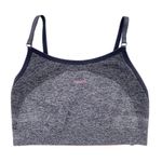 Gymshark Flex Strappy Sports Bra Seamless Grey Pink Logo Size XS Light Support Photo 0