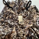 H&M  NWT Ruffle Cheetah Print Sheer High Low Dress Size 6 Photo 1