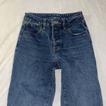 Brandy Melville Small High Waisted Straight Leg Jeans Medium Blue Photo 1