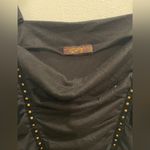 ENTRY  Black Off Shoulder Ruched Studded Top Photo 3