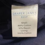 Draper James  Textured Cotton Navy Blazer with Gold Button Photo 5