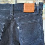 Levi's Levi’s Wedgie Straight Black Corduroy Jeans Pants Button Fly $98 25 x 26 Photo 2