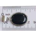 Onyx  925 Sterling Silver Statement Bold Pendant Photo 3