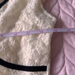 Thirty Thirty La Romantic Top Ivory Suede Black Trim Cottagecore Croquette XS White Photo 6