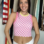 Dippin' Daisy's  Pink Checkered Sleeveless Top Photo 0