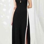 Maje $340  paris Split And Contrasting Ribbed Dress formal party designer classic Photo 0