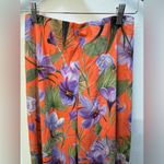 Alice + Olivia Athena Wide Leg Pant in Floral Palm Coral Size 6 Small Photo 6