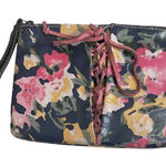 Patricia Nash garden party Floral Wristlet Pouch Clutch Purse Pink Yellow Blue Photo 0