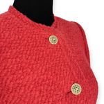 Something Navy | XXS | Bouclé Fitted Gold Button Front Jewel Neck Blazer Jacket Photo 6