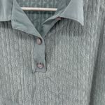 g.w. Division of graff terry cloth long sleeve polo textured vintage collared Blue Size XL Photo 4