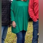 Zenana Outfitters  Batwing Long Sleeve Oversized Green Sweater Large Photo 1