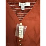 Madewell Softdrape Gwen Crop Vest Tank Top Rusty Redwood NWT Size 14 / Large Photo 3