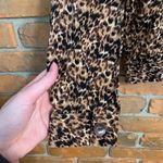 Christopher & Banks Women's Animal Print Button Front Cotton Jacket Brown - M Photo 1