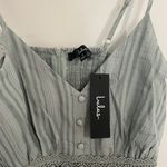 Lulus Sage Crochet Lace Button- Front Mini Dress Photo 6