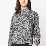 Sundry  LEOPARD PRINT FUNNELNECK SWEATSHIRT Photo 0