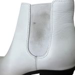 Nine West Wyliis White Leather Chelsea Ankle Boots Boots Size 6M Pointed Toe Photo 7